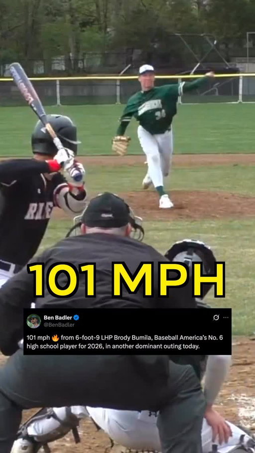 He’s 6’9 Throwing 101 MPH 😳

#baseball #mlb #perfectgame #d1baseball