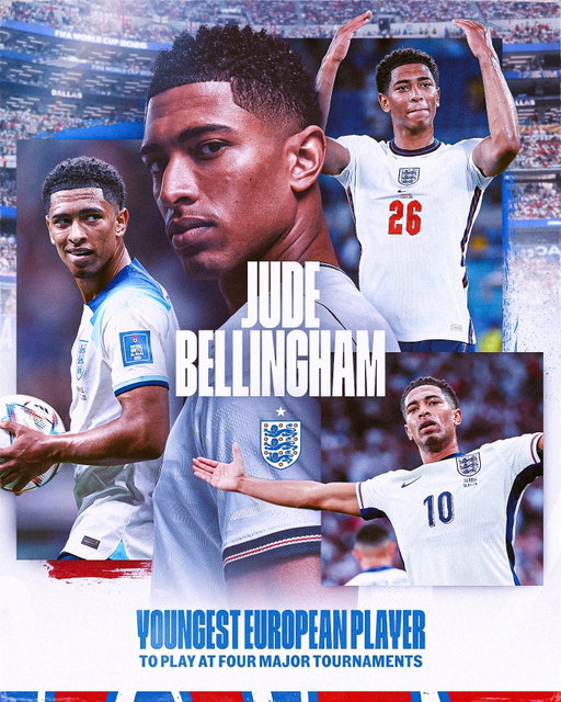 Making history on the world stage 🌟

Congrats, @judebellingham 👏