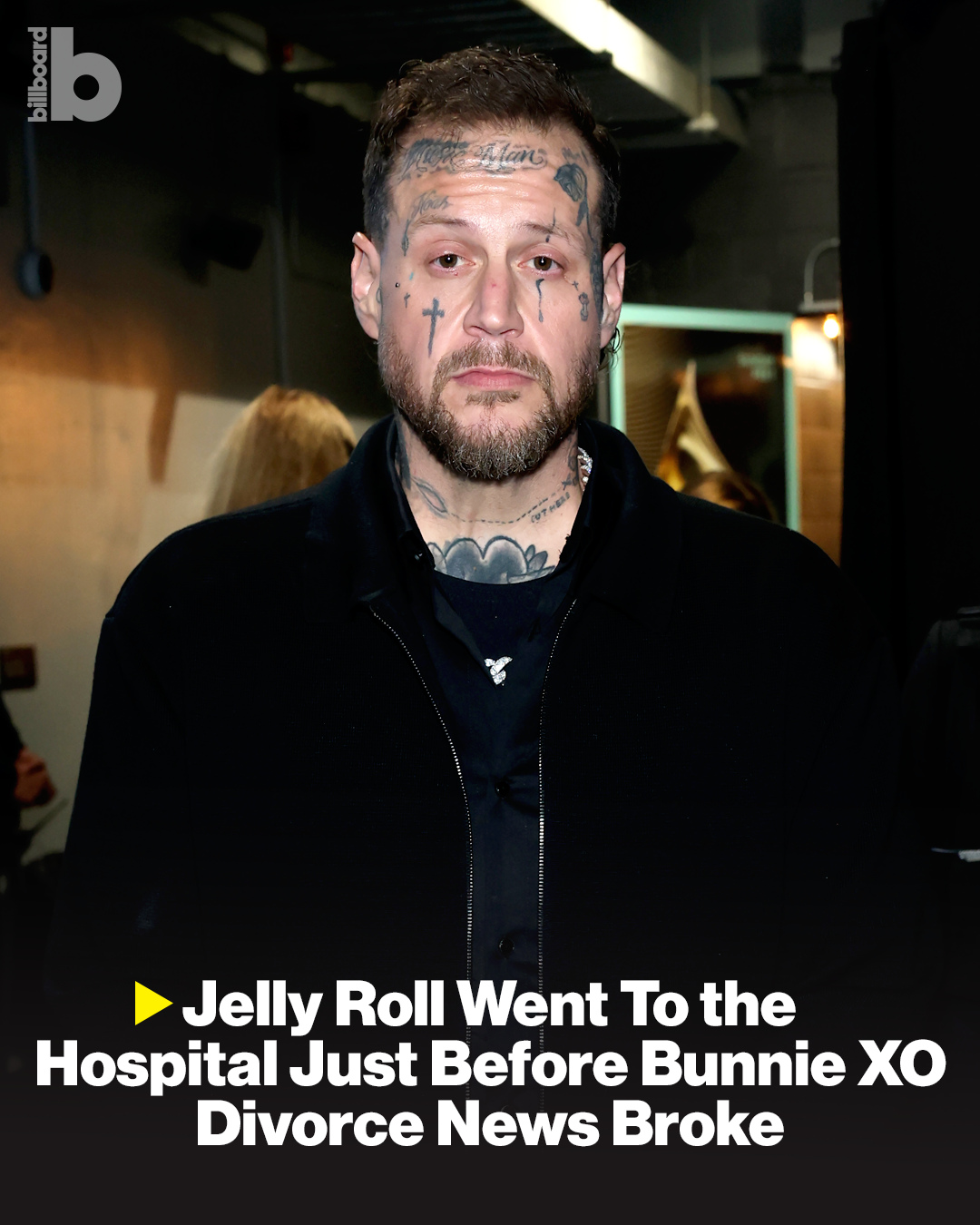 Jelly Roll is on the mend after a health scare on tour. ⁠
⁠
The country star revealed that he was hospitalized in Charlotte, North Carolina, last week due to a severe sinus infection that left him with a swollen face and struggling to get through his set on the opening night of his Big Ass Stadium Tour 2 with Post Malone.⁠
⁠
Thankfully, doctors were able to get him back on his feet with treatment and steroids.⁠
⁠
More details at the link in bio.