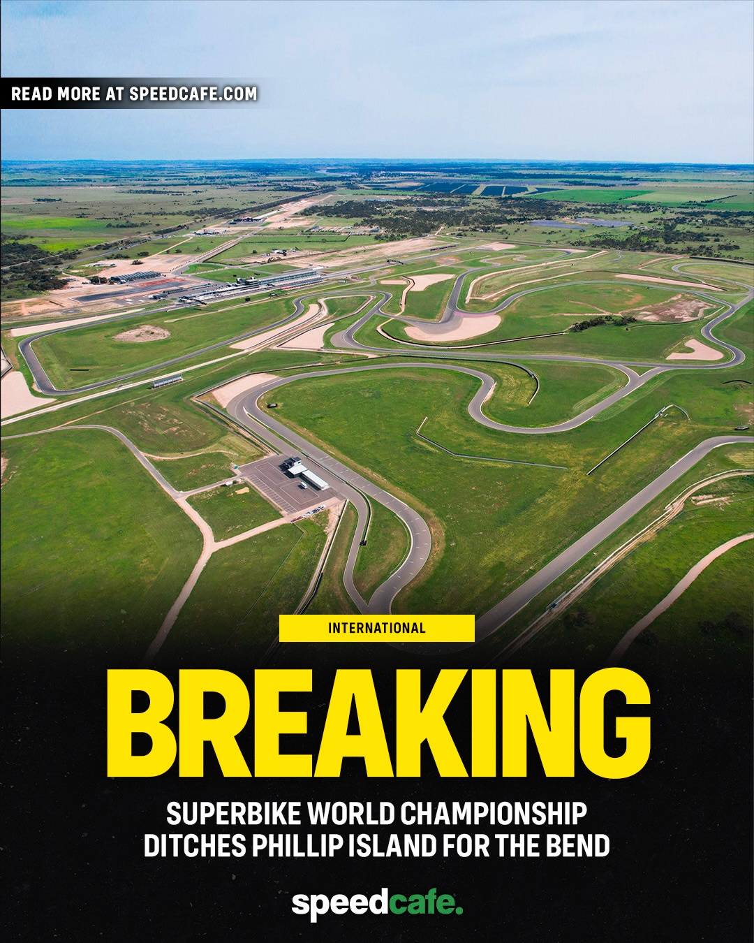 HUGE NEWS! 🔥

The FIM Superbike World Championship (WorldSBK) has announced its Australian round will be held at The Bend Motorsport Park from 2028 on a multi-year deal.

In another blow for Victoria’s world-famous Phillip Island Grand Prix Circuit, WorldSBK is set to follow MotoGP with a move to South Australia.

Save for the period affected by the COVID-19 pandemic, Australia has traditionally held the season-opening slot on the WorldSBK calendar since 2009.

While the final date has not been confirmed, The Bend has been provisionally announced to host WorldSBK in February, 2028 putting it in the window to continue that trend.

Orchestrated in conjunction with the South Australian government, The Bend Motorsport Park managing director Sam Shahin noted that the announcement represents another major milestone in the circuit’s short history.

🔗 Read more at Speedcafe.com