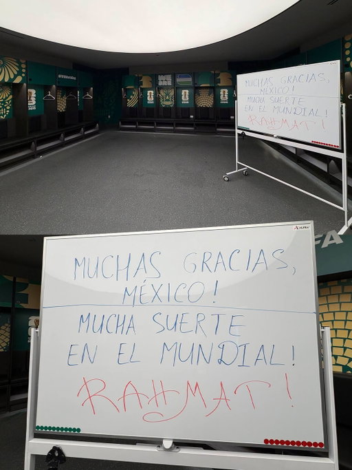 𝐔𝐙𝐁𝐄𝐊𝐈𝐒𝐓𝐀𝐍 𝐀𝐑𝐄 𝐂𝐋𝐀𝐒𝐒 👏🇺🇿

After making their World Cup debut against Colombia, Uzbekistan left their dressing room spotless and even left a thank you note for the Mexican organisation.

Khusanov also showed his sportsmanship after accidentally colliding with a cameraman during the match. He sent him a signed shirt and wished him a speedy recovery after he needed medical assistance.

Thankfully, the injury was not serious and the cameraman is expected to return to work soon. 💪

And to top it off, Uzbekistan fans were also seen cleaning the stadium after the game.

What a country. 👏
