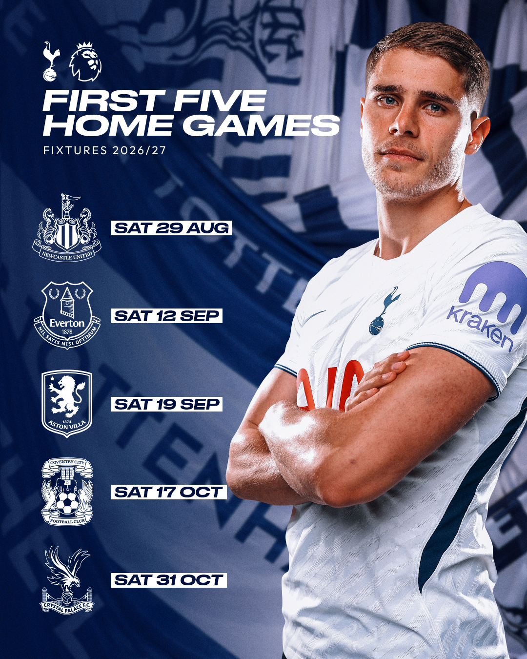 Our first 5️⃣ Premier League games in Tottenham.