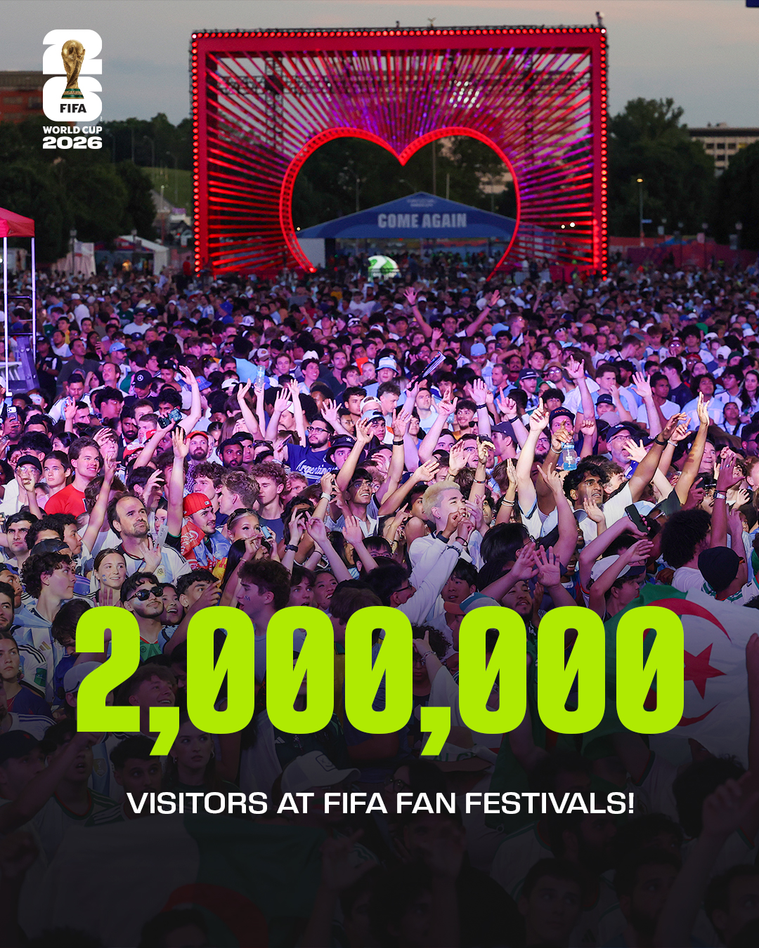 Incredible support at FIFA Fan Festivals across Canada, Mexico and the United States! 🥳