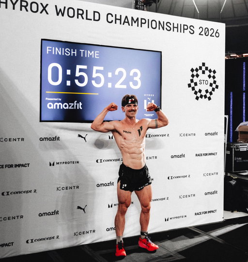 HYROX World Champs 🇸🇪 | 55:23

1st AG and Overall/767

Hard to wrap my head around this result

Since running my best time to date back in December, my time results consistently regressed through the season

At times, I doubted my direction as a self coached athlete and questioned what steps to take next

Over these past 6 weeks, I knew I’d developed a new sharpness of fitness and simply committed to executing my best race in a loaded field of athletes here in Stockholm

To have some of the loudest and unwavering supporters in my corner from the word ‘GO’ in this one was special

Will have more reflections to share post race but for now I’m gonna soak this one up with friends, family and the best partner a hard headed guy like myself could ever pray for @juliacmorriss 

@1stphorm 
@prvnfitness 

📸 @shelbyefoley 

#WEDOTHEWORK
#LEAVENODOUBT