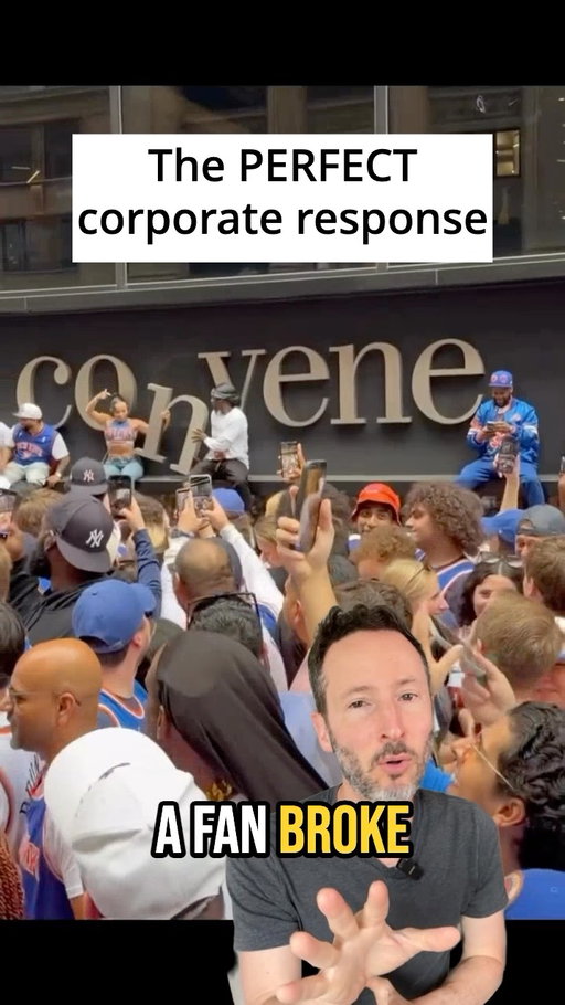 A fan broke @convene’s sign during the Knicks parade — and the company’s response was fast and perfect.

@heyfeifer says it highlights the most important skill for any brand today: speed.

Culture moves fast. Today’s viral moment is tomorrow’s forgotten history. So if you want to join the conversation while it still matters, you must structure yourself for speed.

That means having a plan for rapid response. You want clear guardrails, minimal layers of approval, and the ability to go from idea to execution fast.

Because the faster you can move, the more relevant you can be.