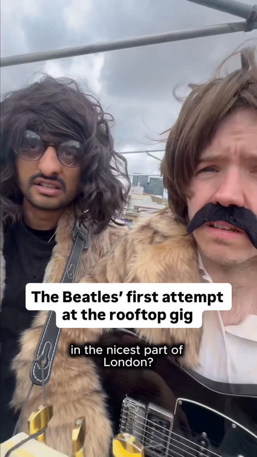 PART 1 of that time The Beatles played a  rooftop in an industrial estate 🎸 #thebeatles #ukcomedy #sketch #paulmccartney #funny 🎥 @atr_superfan 
Feat @jakebhardwajtv @finlaycomedy @floodhaha @tiernancomedian @_ednight