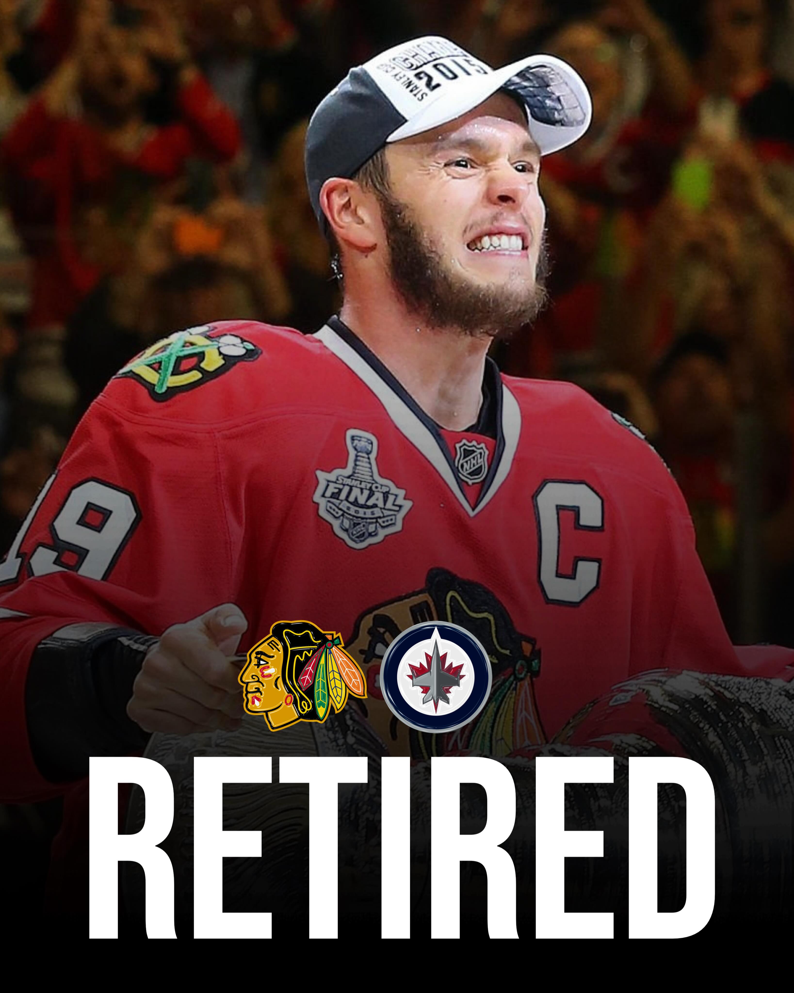 Jonathan Toews (@jonathantoews) 🇨🇦 has officially retired from professional hockey at the age of 38.

Toews played 1,149 games in the NHL from 2006-2026, scoring 383 goals and 912 points in that span with the Chicago Blackhawks 🇺🇸, and Winnipeg Jets 🇨🇦

He also played 37 games with Canada's senior men's national team 🇨🇦 from 2007-2016, scoring nine goals and 28 points in that span.

He was drafted third-overall by Chicago in the 2006 NHL Entry Draft.