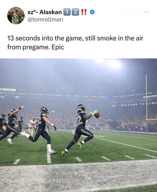 This is just so beautiful 🤩 

The 2026 Seattle Seahawks were one of the best teams in football. After finishing 14-3, they won the NFC West, earned the No. 1 seed in the conference, and made a run all the way to the Super Bowl under head coach Mike Macdonald. Their defense became the identity of the team, turning into one of the NFL’s most dominant units and helping Seattle control games all season long. ￼

On offense, Sam Darnold had the best season of his career, throwing for over 4,000 yards while leading an efficient attack. Seattle paired that passing game with a strong rushing offense and a physical style that wore opponents down. They consistently found ways to win close games and looked like a complete team from Week 1 through the playoffs. ￼

The postseason is what made the season legendary. The Seahawks crushed the 49ers 41-6 in the Divisional Round, beat the Rams in the NFC Championship, and then defeated the Patriots 29-13 in Super Bowl LX to capture the franchise’s second Lombardi Trophy. Finishing 17-3 overall, the 2026 Seahawks cemented themselves as one of the greatest teams in franchise history and brought a championship back to Seattle. ￼

Follow @jokesofnfl 

Via hurdles on IG
