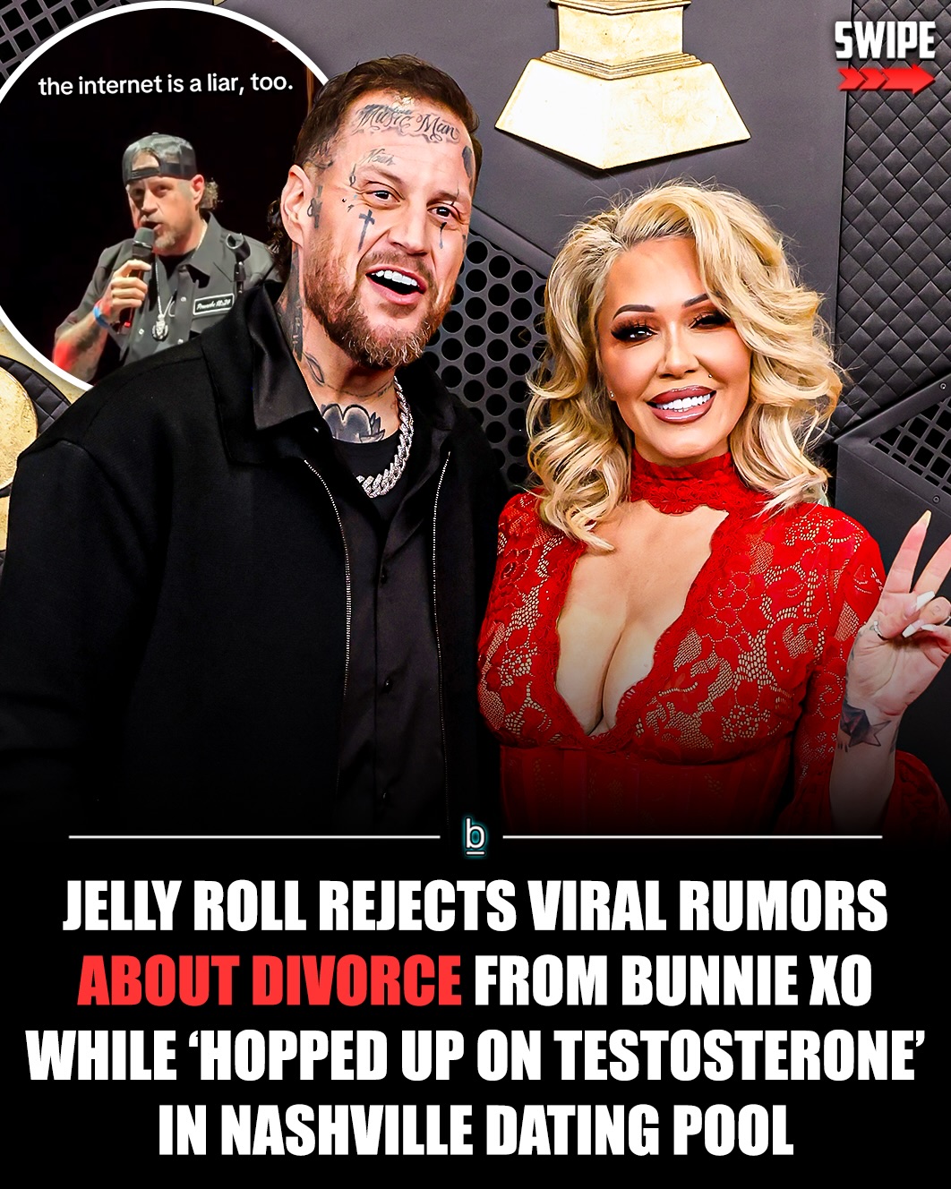 Jelly Roll and Bunnie XO are finally setting the record straight about their divorce, and both insist there was no cheating involved. 🤔

After weeks of rumors sparked by cryptic social media posts, Bunnie revealed that neither her Nickelback post nor the “Daddy Chaddy” joke had anything to do with the split. She even apologized to Chad Kroeger and Nickelback for getting dragged into the speculation.

According to Bunnie, the divorce was not mutual. The couple got into an argument on Mother’s Day, and in a moment of frustration she told Jelly Roll to file the papers. She says she never thought he would actually do it. 😬

Despite the split, she says there’s still nothing but love between them. Jelly Roll is reportedly letting her keep the Nashville compound they’ve spent the last year building, along with the animals, and she says the divorce process has been amicable so far. 👍

The biggest surprise? They’re still planning to have a baby together and co-parent, even after ending their marriage. 👶

Bunnie revealed that Jelly Roll is already back in the dating pool. She joked that he’s “ready to date,” “hopped up on testosterone,” and even encouraged fans to slide into his DMs and shoot their shot. 😳

Meanwhile, Bunnie says she’s focused on being single, sober, and rediscovering herself before jumping into another relationship.

Both say this is likely the last time they’ll publicly address the divorce, although Bunnie hinted she may tell the full story one day if she decides to write a book. 📖

Follow 👉 @brobible for all things “dude” 😎 

#music #guys #men #dudes #bros