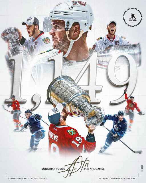 Congratulations to Captain Serious on a storied career 🫡

After 16 NHL seasons, 3 #StanleyCup Championships and becoming member of the triple gold club, Jonathan Toews has officially announced his retirement.