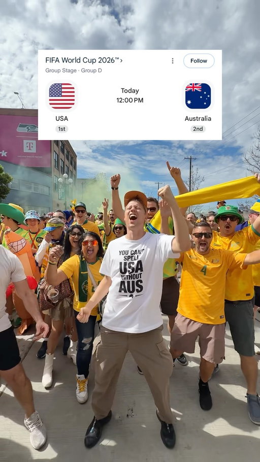 YOU CAN’T SPELL USA WITHOUT AUS!!! 🗣️

Let’s go AUSSIESSSS! 🇦🇺💛💚

#worldcup #travel #usa #australia