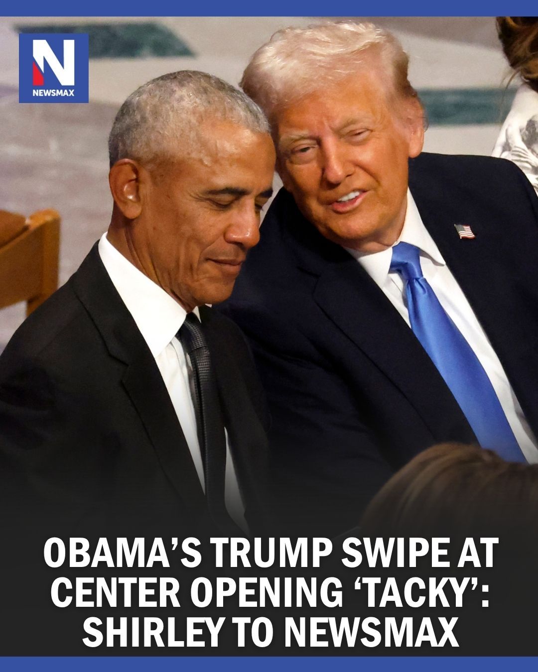 Presidential historian Craig Shirley told Newsmax on Friday that former President Barack Obama acted in a “very, very tacky” manner by taking a veiled shot at President Donald Trump during remarks celebrating the opening of the Obama Presidential Center in Chicago. ⁣
⁣
For more info on this story, please visit the link in our bio or Newsmax.com.