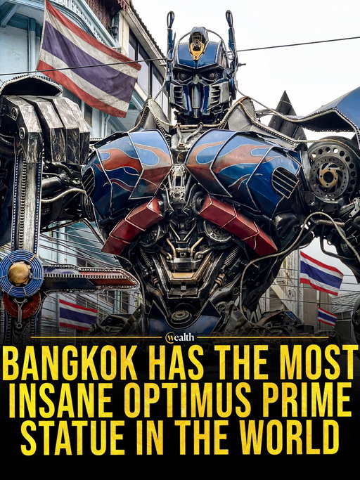 Talat Noi’s Optimus Prime stands over Bangkok traffic. 🤖

The giant statue rises from Khao Lam roundabout in Talat Noi, a historic neighborhood beside Bangkok’s Chinatown that is known for old mechanic shops and second-hand auto parts.

The figure went viral in February 2025 after nearby business owners left engine oil and hired Thai dancers as vow offerings, turning a Transformers character into one of the city’s strangest local landmarks. Bangkok officials later asked visitors not to leave offerings because of traffic and safety concerns.

#Bangkok #TalatNoi #OptimusPrime #Thailand #StreetArt