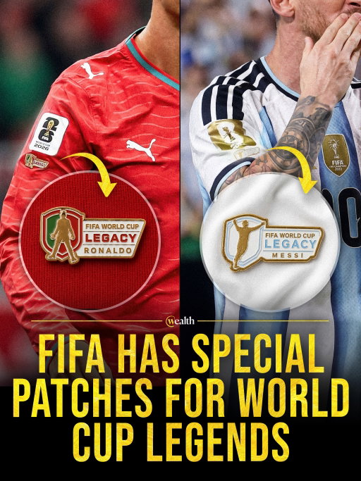 FIFA’s Legacy patch marks five or more World Cups. 🏆

At the 2026 men’s World Cup, FIFA added sleeve patches for individual milestones. The Legacy patch is reserved for players at a fifth tournament or beyond, which is why Lionel Messi and Cristiano Ronaldo wear it at their sixth World Cups.

FIFA also introduced Debut, Golden Boot, Golden Ball and Golden Glove patches for first-timers and past award winners. The badges make career milestones visible during the first 48-team men’s World Cup, hosted across the United States, Canada and Mexico.

#FIFA #WorldCup2026 #LionelMessi #CristianoRonaldo #Football