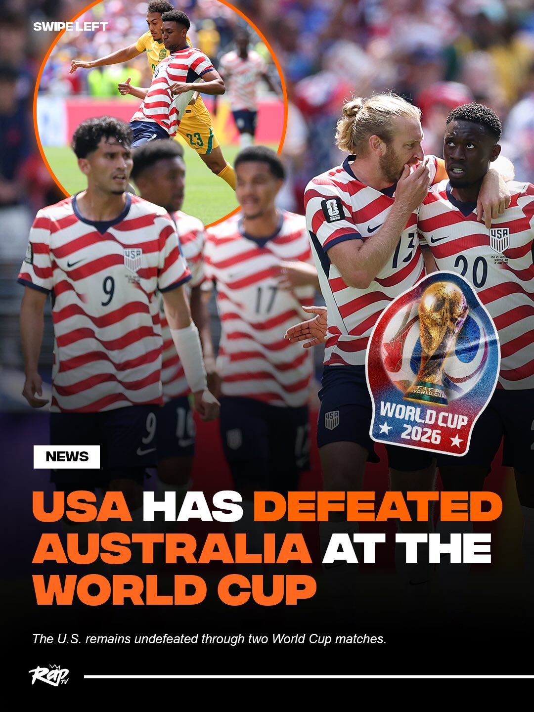 TEAM USA IS 2-0 AT THE WORLD CUP 🇺🇸⚽️

The US have won their first two matches and now sit atop Group D with six points. This is their first time winning consecutive games since 1930 🤯

Y’all ready for their next game⁉️