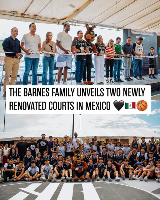 A special day in Saltillo 💙🏀

From two court unveilings to a Spurs Sports Academy clinic, it was incredible to see the community come together to celebrate the continued impact of Harrison and Brittany Barnes’ commitment to local youth and families!