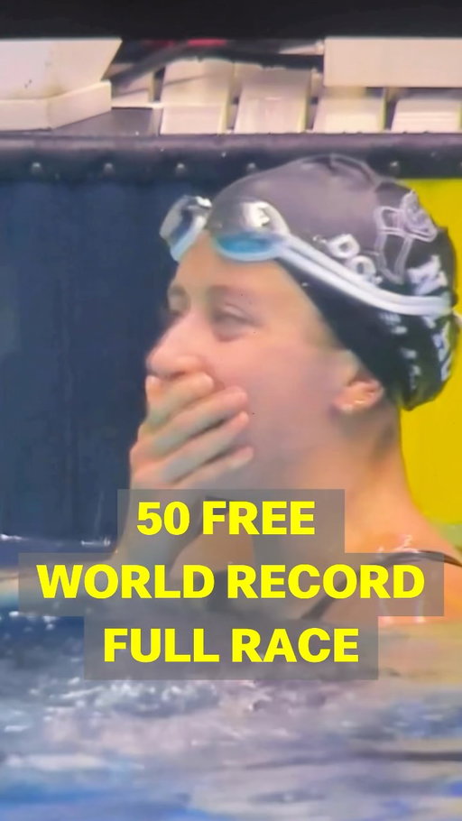 A legendary WR was broken. Watch the full race of @kaatedouglass shave 0.02 off the @sarahsjostrom 50 meter free WR!