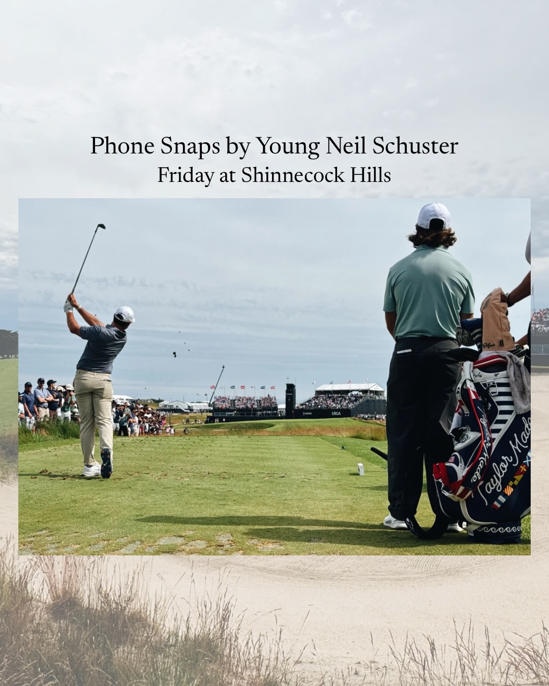 Phone snaps by @ngschu from Round 2 at Shinnecock Hills.