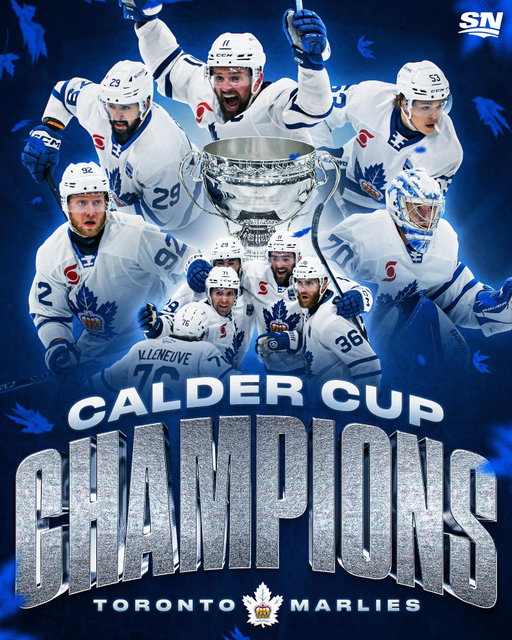 THE TORONTO MARLIES ARE CALDER CUP CHAMPIONS FOR THE SECOND TIME IN FRANCHISE HISTORY 🏆