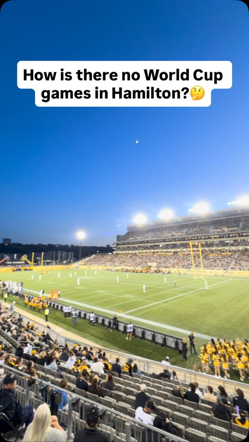 Should there have been World Cup games in Hamilton?!! 

#Worldcup #cfl #hamilton #ticats #hamiltontigercats