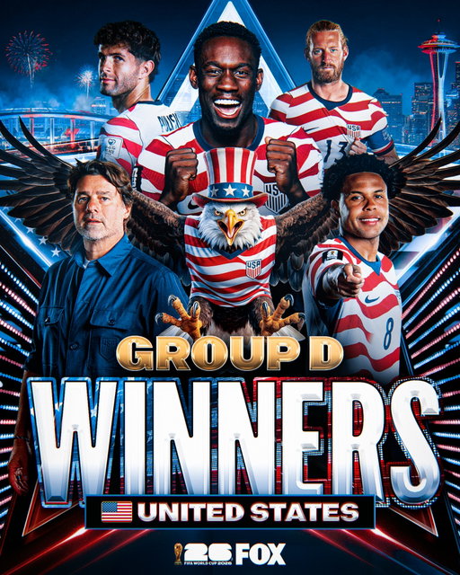 Group D WINNERS!

The @usmnt has won its group at the FIFA World Cup for the first time since 2010 🇺🇸