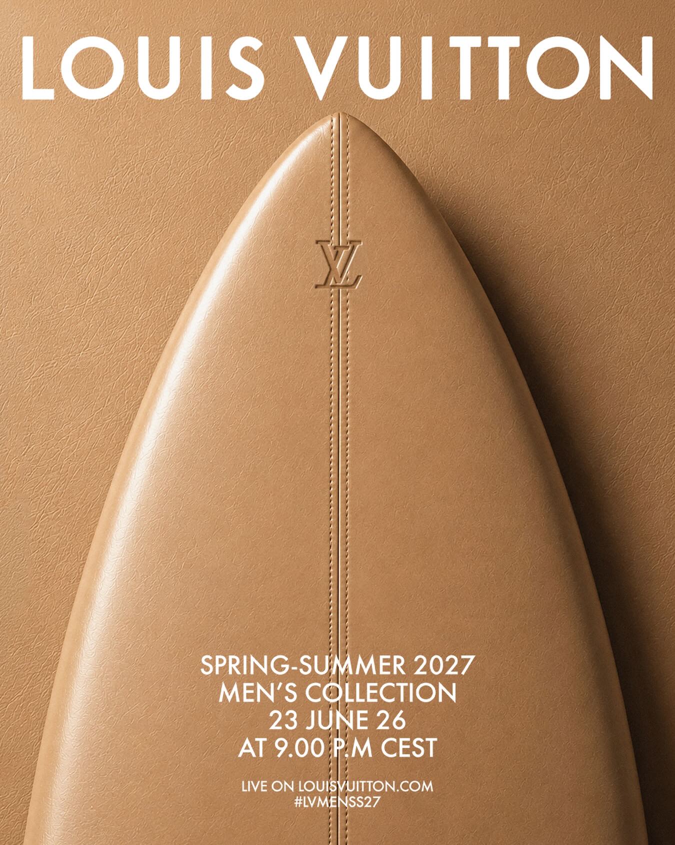 Toward the tide. Men’s Creative Director @pharrell will reveal his Spring-Summer 2027 Show in Paris on Tuesday, June 23rd at 9pm CEST. Watch the show live on Instagram and on louisvuitton.com

#LVMenSS27 #PharrellWilliams #LouisVuitton