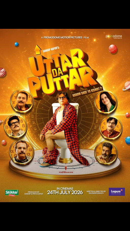 Karam bade ya kismat? 🤔

When the stars have a plan, even the washroom becomes a battlefield. 🚽✨

Get ready for a laughter-packed ride full of chaos, surprises, and destiny’s unexpected twists.

🎬 Uttar Da Puttar 
Search for right direction in Cinemas | 24th July 2026

#uttardaputtar #OfficialPosterLaunch #HindiCinema #ContentIsKing #ComingSoon