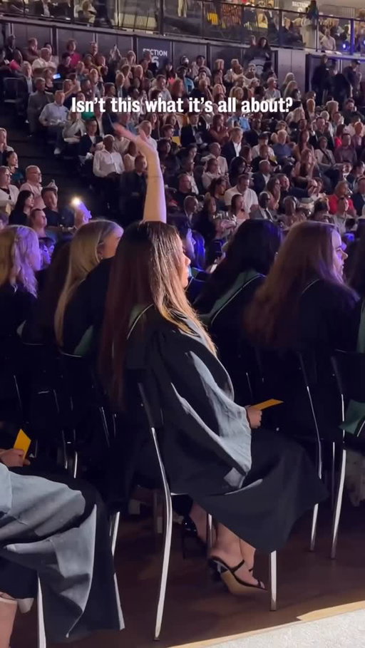 It really does take a village. 🖤💛 Family and friends have always been there for us from day one. 🥺 Congratulations Warriors! #UWaterlooGrad 🎉