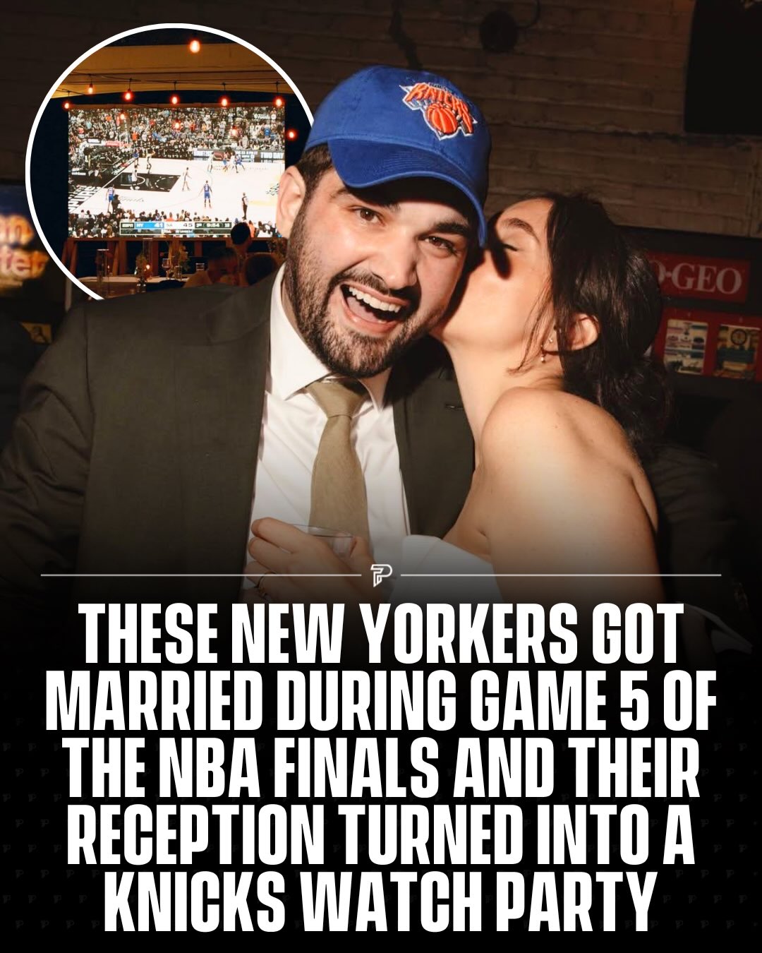 Jamie and Paul Rapisardi scheduled their wedding for June 13 in New York City without knowing it would fall on Game 5 of the NBA Finals.

Rather than have guests sneak off to check scores, they brought TVs in, got a custom orange and blue boutonnière, and served Knicks themed vodka slushies. The Knicks won the title that night, their first since 1973, with Jalen Brunson dropping 45 points.

The win was also extra sweet given the Knicks had erased a 29 point halftime deficit in Game 4 to force a closeout game.

(via: @carissajoy.photo)

-

#Pubity #Viral #Wholesome