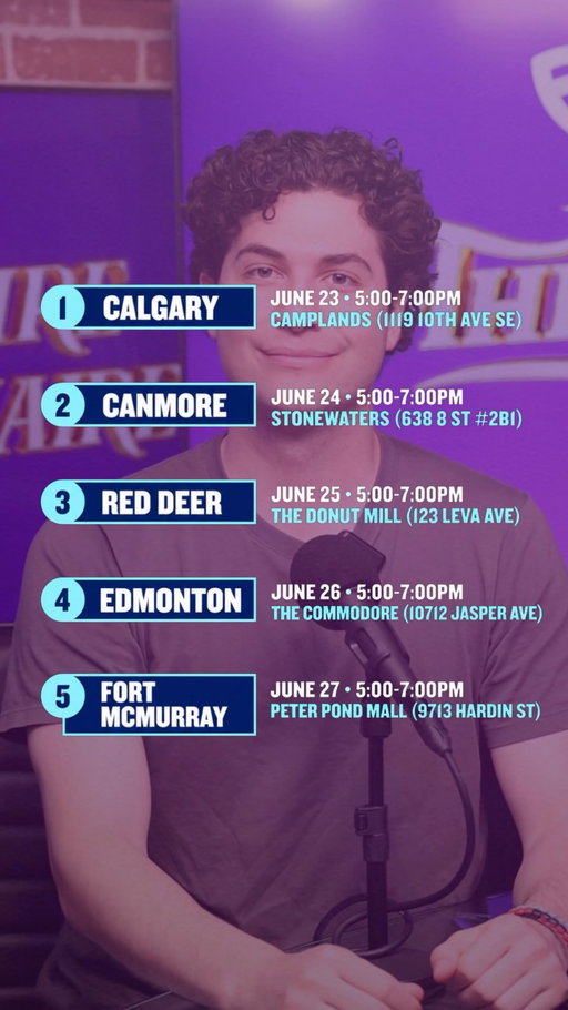 Alberta, come play our Thrillionaire Questionnaire for a chance to win $20,000! 🧠🎰 *First 10 people in line*

•
•

Hey Alberta! Find the FanDuel Thrillberta setup in a city near you, sit down for five thrill-related trivia questions, and see if you can rack up the highest score in your city.

City winners will advance to the finale, where one lucky Albertan will win $10,000 for themselves — plus another $10,000 to donate to charity!

📍 Where to find us:

Calgary
June 23 • 5:00–7:00PM
Camplands — 1119 10th Ave SE

Canmore
June 24 • 5:00–7:00PM
Stonewaters — 638 8 St #2B1

Red Deer
June 25 • 5:00–7:00PM
The Donut Mill — 123 Leva Ave

Edmonton
June 26 • 5:00–7:00PM
The Commodore — 10712 Jasper Ave

Fort McMurray
June 27 • 5:00–7:00PM
Peter Pond Mall — 9713 Hardin St

Must be 18+ and a resident of Alberta. No purchase necessary. Terms and conditions apply.

#alberta #contest #explore #calgary