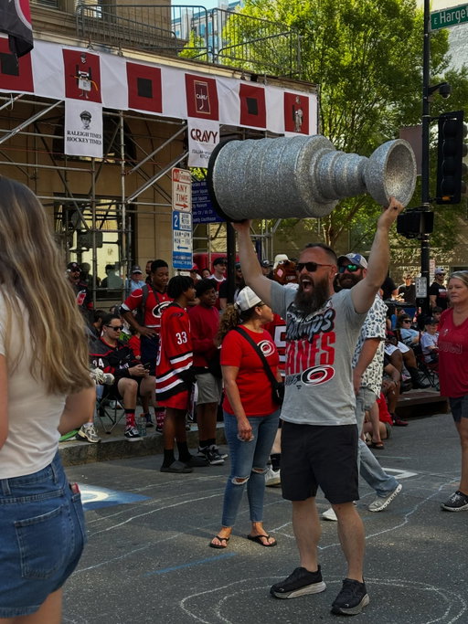 PARADE- more scenes from Raleigh right now! @canes