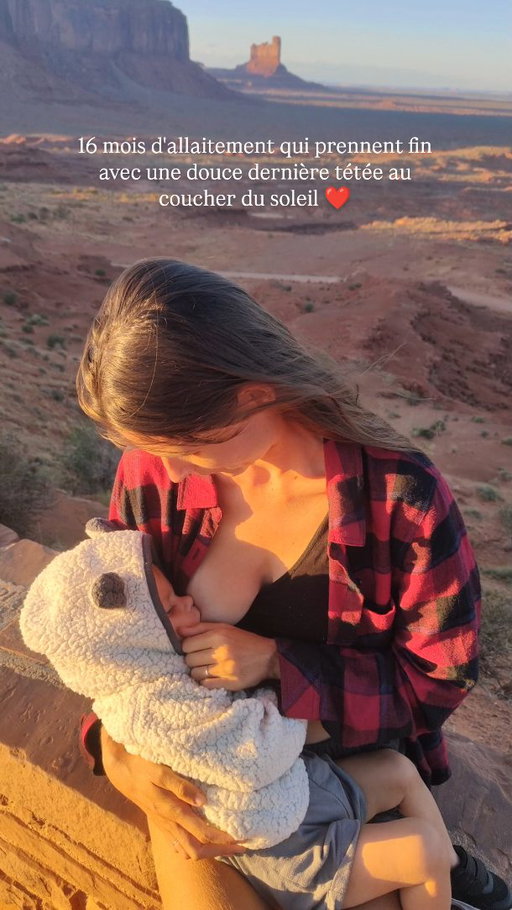C'est la fin 💔

Un jour ta minuscule bouche cherche mon sein, les yeux clos, ta petite main sur ma peau. 

16 mois plus tard, tu tètes pour la dernière fois. Ton corps chaud blotti contre moi, tes yeux bleus plongés dans les miens et ce magnifique coucher de soleil sur Monument Valley en toile de fond. 

La première et la dernière ont une saveur bien particulière. Aujourd'hui cette tétée je n'en perds pas une miette et pourtant t'allaiter a fait partie de mon quotidien pendant 16 mois, un geste machinal, naturel, instinctif. 

Et bientôt, ça me manquera. Tu sais quoi, au fond c'est plus difficile pour moi que pour toi. Car arrêter l'allaitement, c'est admettre que tu grandis. Et égoïstement j'aurais voulu te garder encore un peu mon petit bébé ❤️

Je t'aime mon Isao. Depuis la seconde où je t'ai attrapé pour te poser sur moi et pour l'éternité.

Donc ça y est il marche, il ne tète plus, il commence à parler. C'est quoi la prochaine étape ? 🥲

Les parents, on est d'accord que pour le 2ème tout passe encore plus vite ??

Merci @joclank d'avoir immortalisé notre dernière tétée 🥹

#allaitement #mumofboys #homeiswhereyouparkit #beautifuldestinations #visitusa