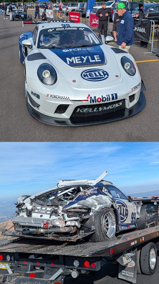 On Thursday June 18th @robbholland3 had one of the worst crashes I've seen at @pikespeakhillclimb. He hit the largest bump on the course and it immediately sent him into the side of the mountain at over 100mph. The car flipped at least three times. The roll cage was untouched and Robb walked away completely unscathed. Although he's a bit sore.

This year I'm not doing my normal vlog about the hill climb, instead I'm doing a two part documentary on @racer.hq. My assignment was to follow Robb and tell the story about his struggles as a racing driver as well as showcasing the challenges of capturing content at 14,115 ft. Of course things never go according to plans when it comes to Pikes Peak, but the show must go on and I'm going to try to tell the best story possible.

This is his first crash in the ten years of him running Pikes Peak. Robb won in his class last year, and he has already told me he's planning on coming back next year with a new car. At the end of the day I'm just so happy that Robb didn't get hurt.

#pikespeak #ppihc #ppihc2026 #pikespeakhillclimb #yokohamatire