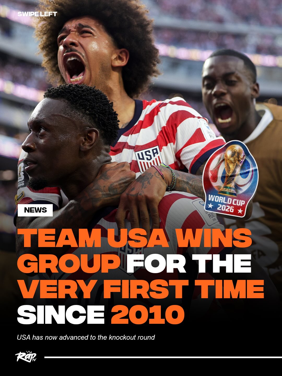 TEAM USA ADVANCES TO THE KNOCKOUT STAGE AT THE WORLD CUP‼️🤯

Y’all think they can win it all⁉️