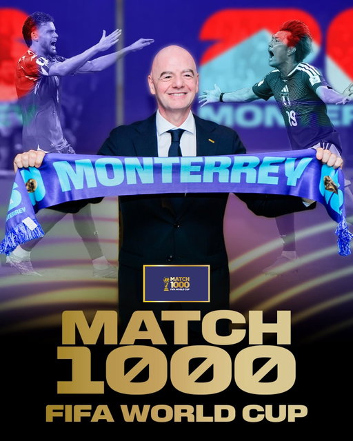 🏆 It is a truly historic day in FIFA World Cup history! 🏆

Congratulations to 🇹🇳 @ftf.tn and 🇯🇵 @japanfootballassociation on playing in the 1,000th FIFA World Cup game and uniting the world from 🇲🇽 Monterrey. 👏

I am incredibly proud to be part of this landmark occasion - it is a moment in time that belongs to everyone who has played their part over the last 96 years in making sure this competition touches the hearts of billions. A big thank you to all of you - may this story continue to inspire everyone with a football dream all over the world! ⚽❤️ 

#FootballUnitesTheWorld