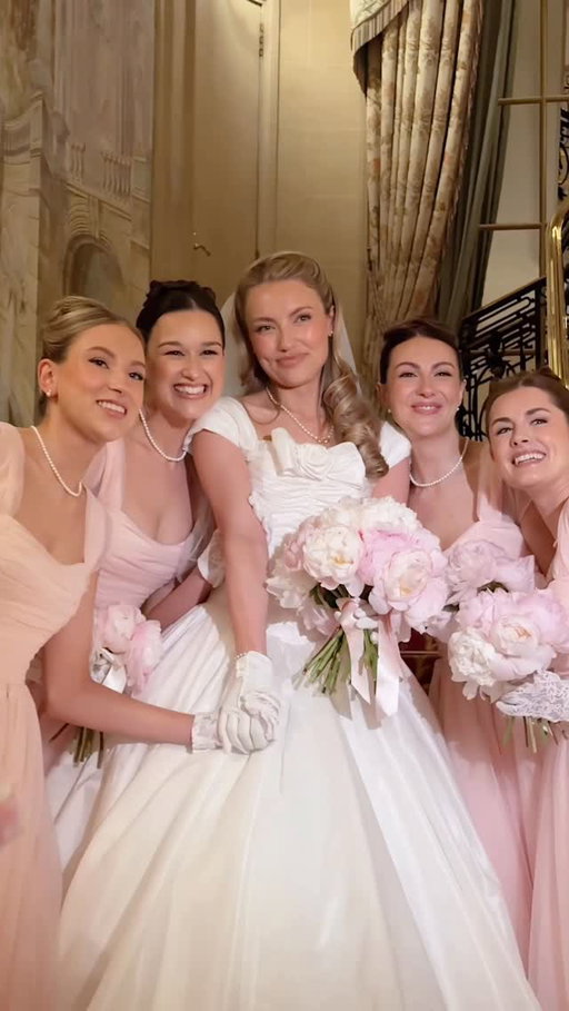 I think it was all a dream 🥹🤍
Content by @thelondonvow 
Dress by @josephinescottlondon 
Bridesmaid dresses @flossybyfreddy 
Flowers by @wildehill 
Makeup by @sophiemabelmakeup @bridalbeautyicons 
Hair by @gabygoldringhairstylist 

#londonwedding #vintagewedding #theritzlondon #cinderelladress #2026bride