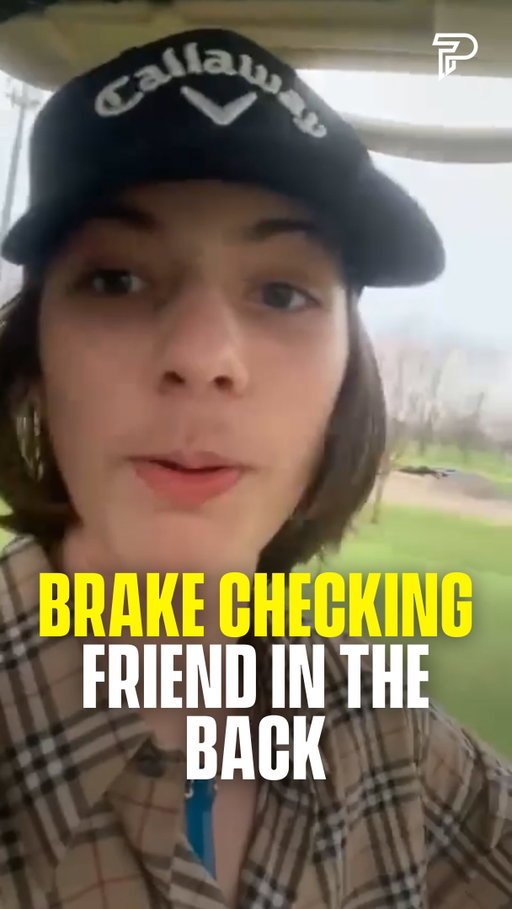My friends and I were goofing around at the Golf Course 😭

When he started saying from the back that he’s going to ram me

That’s when I got the camera out and brake checked him 😆

(@drakehopkinson1 via Collab)

#surprise #viral #pubity