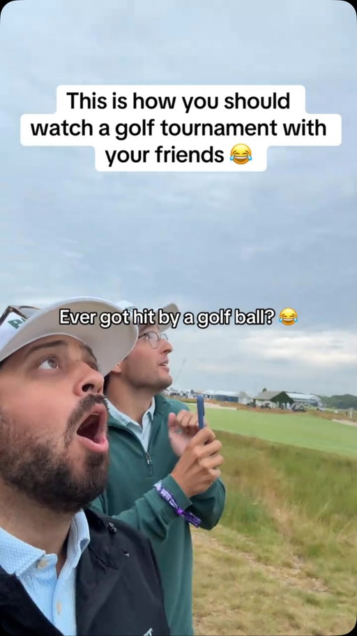 We are the only people who want to get hit by a golf ball 😂 @papatui_ 

#usopen #golf #bet