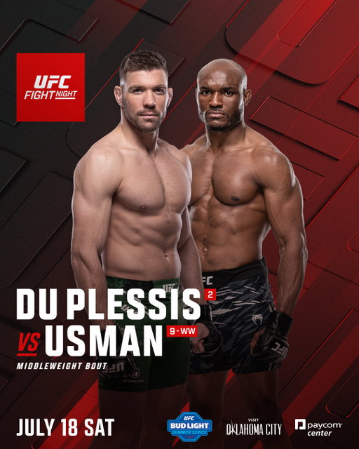 WHAT A MAIN EVENT 

@DricusDuplessis vs @Usman84kg headlines #UFCOKC on July 18!!

Get your tickets at the link in our bio !
￼
[ @paycomcenter ]