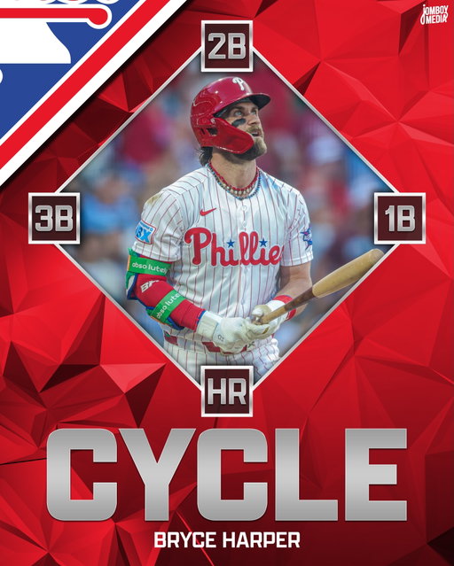 Bryce Harper completes the ninth cycle in Phillies history!