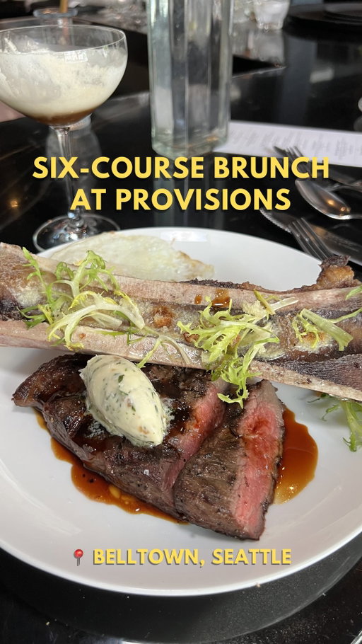 [media preview] There’s a new Sunday brunch in downtown Seattle, and you’ll need to make room because it’s six courses! 

@provisionsbarseattle’s brunch menu includes six courses and drink pairings for $60, which is a great deal for the big portions of food included. New chefs Reid and Andrew are cooking up creative things. 

🍳 Food courses: 
- Eggs in a Bird’s Nest (the eggs are caviar; this was such a creative dish and beautifully presented!) 
- French Toast - this had a great orange flavor
- Toast to Toasts - salmon and avocado toasts - yum!
- Bacon, egg, and cheese sandwich - cheesy goodness
- Fruit and cream - sweet with fresh, seasonal fruits
- Crab beignets - probably my favorite thing on Provisions’ whole menu
- 🦪 Raw oysters and 🥩 Wagyu steak and eggs with bone marrow are optional, individual add-ons for a separate cost

🍸 Drink pairings: Freezer martini, clarified bloody Maria, Brandy milk punch, chamomile bees knees, white chocolate and orange espresso martini, frosé. Non-alcoholic options are available.

The Provisions team invited media, creators, and some of their regular customers to try the menu before launch and give feedback. I loved that the preview wasn’t just for creators, and I hope more restaurants will provide unique experiences like this for paying customers!

Provisions is a laid-back cocktail bar in the evening, so if you’ve ever wanted to experience it in the daytime, check out their new Sunday brunch! Many thanks to the team for their hospitality. 

📍Provisions Bar - 2137 2nd Ave, Seattle, WA (Belltown neighborhood)

💵 Price range: The brunch is $60 for six courses including drink pairings. Regular food and drinks range about $20-$30 per person.

Make your reservation on @opentable at: https://www.opentable.com/r/provisions-seattle
…
…
#seattlefoodblogger #seattlerestaurants #seattlebrunch #sundaybrunch #seattlefoodie 
Seattle brunch, restaurants in Seattle, where to eat in Seattle, Black-owned business in Seattle, brunch restaurants, Seattle food blogger