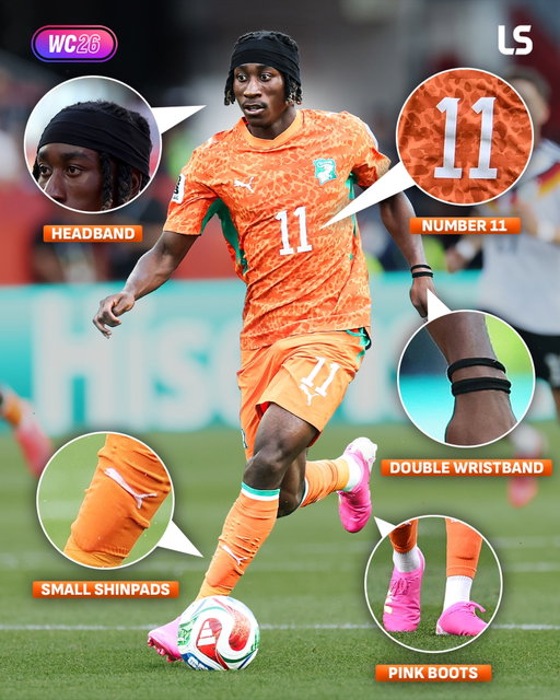 Yan Diomande hasn’t just been one of the most exciting players at the World Cup so far, he’s also rocking one of the coldest aesthetics at the tournament 🥶💧