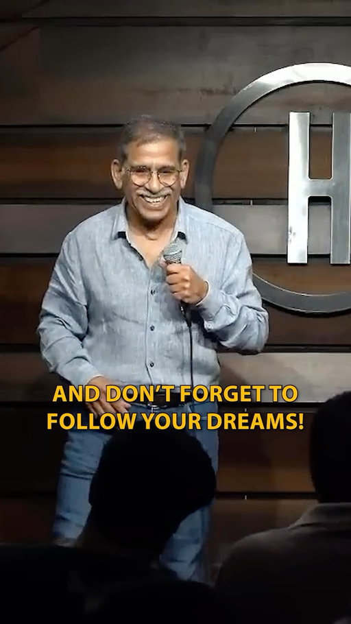 Three months ago, my 75 year old dad decided to do stand up for the first time in his life. We’d been talking about it for five years.

He opened for me at my show in Mumbai, and the second he got off stage I told him: you need to do this for real. So I called @balrajghai, he got up and did a full set @indiehabitat.
And I’m not saying this because he’s my dad. He was funny. Like, naturally, unmistakably supposed to be on stage funny. Watching him up there, I finally understood exactly where I got this from.

He’s an ophthalmologist by profession. Comedy has been his dream this whole time. I didn’t follow him into medicine, but he followed me into comedy instead. I think that’s just how modern parent and kid relationships go now.

Happy Father’s Day, Dad. Legend for finally getting on that stage. Legend for being this talented and not telling anyone for forty years. And legend for just being the best father I could’ve asked for.

#standupcomedy #fathersday #indiancomedy