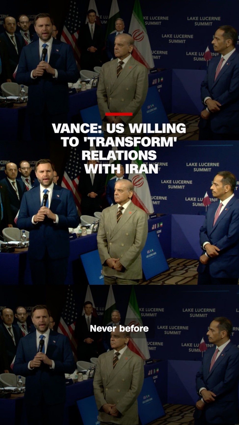 Vice President JD Vance said the United States is willing to "fundamentally transform" its relations with Iran ahead of a high-stakes meeting with the country in Switzerland. Vance also commented on efforts to solidify a ceasefire in Lebanon. 

Tap the link in bio to follow live updates.