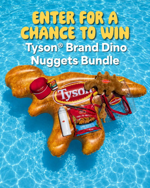 Celebrate summer the dino-sized way 🦖☀️ Enter for a chance to win the ultimate Tyson® Brand Dino Nuggets prize pack—perfect for pool days, snack time, and everything in between. Tap the link in our bio to enter!