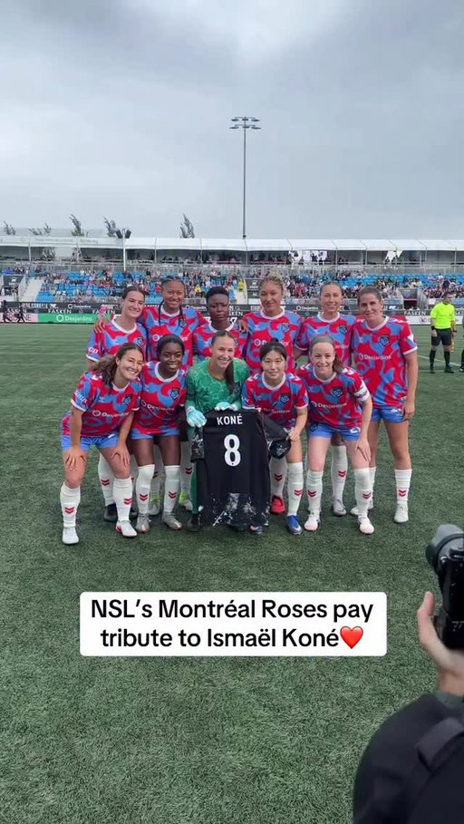 The Northern Super League’s Montréal Roses pay tribute to Ismaël Koné ❤️
