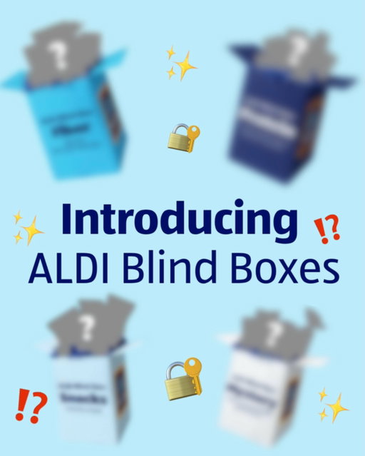 🥁 Drumroll, please…🥁Free packages are up for grabs, and you just might snag one. The catch? You won’t know what’s inside. And quantities are very limited. Meet the ALDI Blind Box. 

Starting June 22, we’re dropping four curated boxes, each packed with a surprising mix of snacks, treats, and delicious eats. A new box lands each day, so you’ll want to check back daily to see what’s revealed.
 
Here’s the deal 👇
🛒 Online only at ALDIBlindBox.com
⏰ Drops daily at 11 AM CT (Mon–Thurs)
🎁 Extremely limited quantities, first come, first served (while supplies last)
💸 They’re FREE! & will ship free to your home.