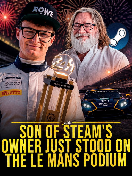 Heart of Racing earned its first Le Mans podium. 🏎

Gray Newell, son of Gabe Newell, the Valve co-founder behind Steam, took the class podium at the 24 Hours of Le Mans on June 14, 2026. FIA WEC results show he shared Heart of Racing’s 23 Aston Martin with Jonny Adam and Eduardo Barrichello, son of former Formula 1 driver Rubens Barrichello, and the trio completed 335 laps.

They finished one lap behind the class-winning 33 TF Sport Corvette. The result gave Heart of Racing its first Le Mans podium.

#LeMans #FIAWEC #HeartOfRacing #AstonMartin #Valve