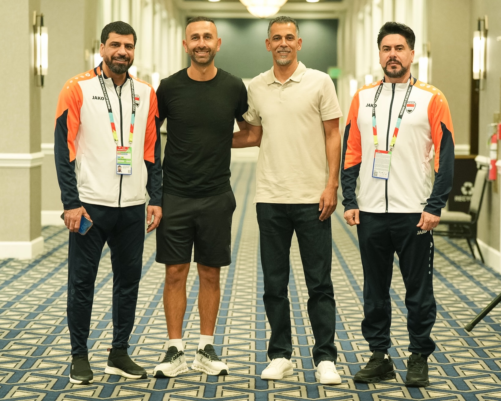 🇮🇶 جستن ميرام يدعم أسود الرافدين

زارَ نجمُ منتخبِنا الوطنيّ السابق، جستن ميرام، بعثةَ منتخبِنا الوطنيّ في فيلادلفيا، مقدّمًا دعمَهُ ومساندتَهُ للاعبين قبلَ مواجهةِ المنتخبِ الفرنسيّ في ثاني مبارياتِ كأسِ العالم🇮🇶🦁.

 Justin Meram Supports the Lions of Mesopotamia

Former Iraq national team player Justin Meram visited our national team camp in Philadelphia, showing his support to the players ahead of their second FIFA World Cup match against France🦁🇮🇶