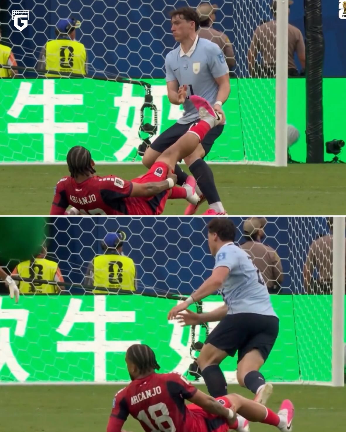 Before Uruguay’s goal, Viñas was helping Arcanjo from Cape Verde who went down with an injury...

As the referee let the possession continue, Viñas left Arcanjo to join the attack 😅

Uruguay then scored whilst Arcanjo was still on the ground 😳